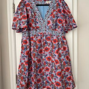 Boden Women’s V-Neck Mini Dress Size 14US